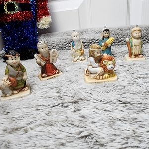Lot of 6 Biblical Porcelain Christmas Tree Ornaments